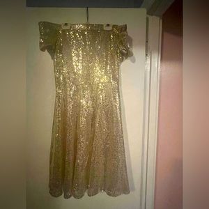 Sequin Off-The-Shoulder Dress